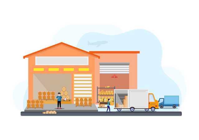 Courier Service  Illustration