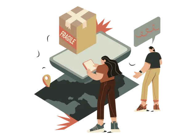 Courier tracking Illustration