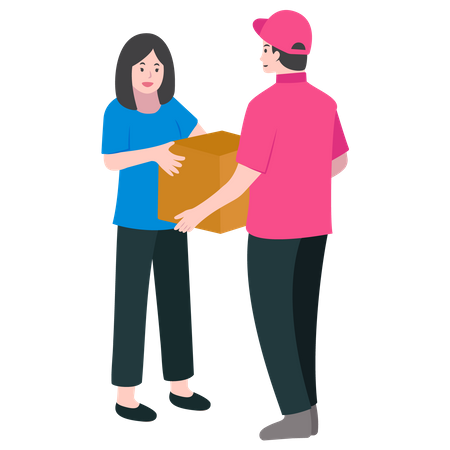 Courier Transactions with Customer  Illustration