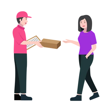 Courier Transactions with Customer  Illustration
