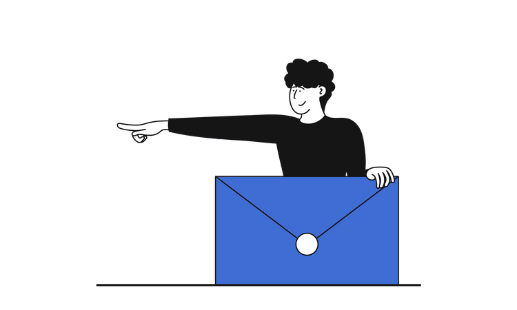 Courrier électronique professionnel  Illustration