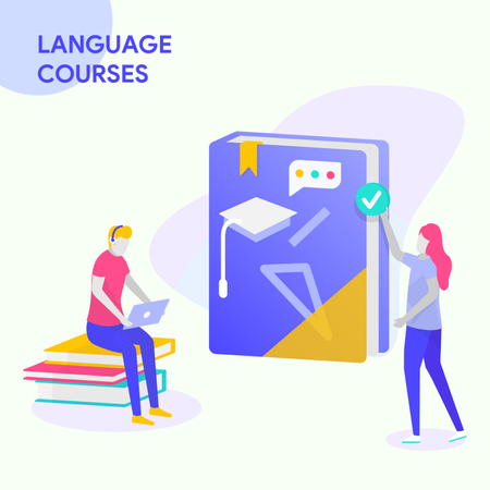 Cours de langues  Illustration