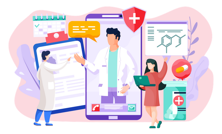 Cours de médecine en ligne  Illustration