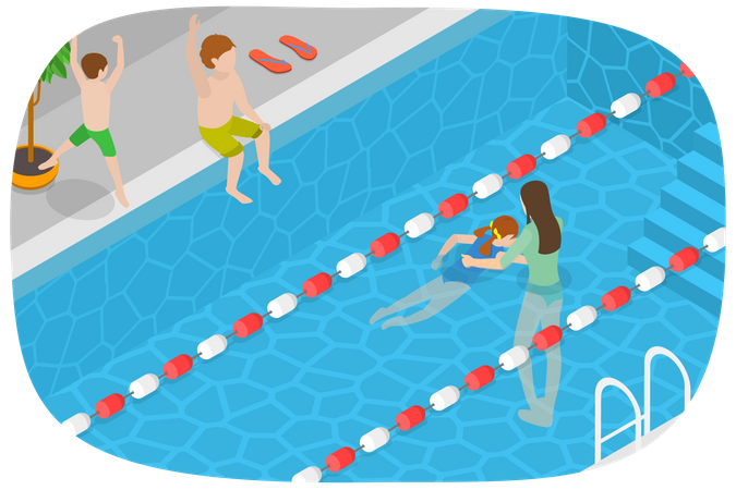 Cours de natation  Illustration