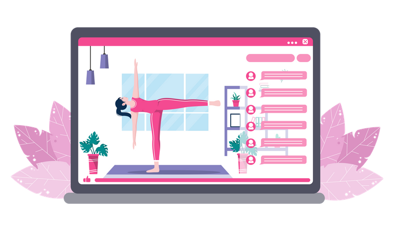 Cours de yoga et de méditation  Illustration