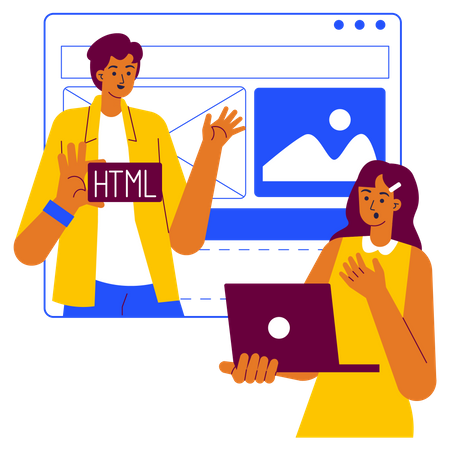 Cours en ligne sur le développement Web  Illustration