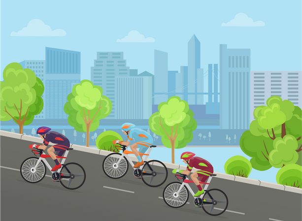 Course cycliste  Illustration