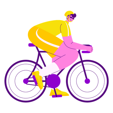 Course de vélo  Illustration
