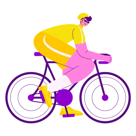Course de vélo  Illustration