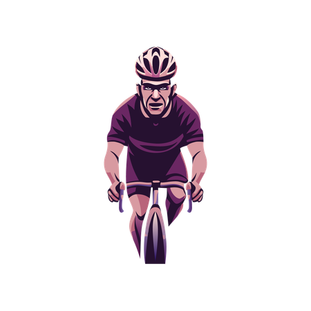 Course de vélo  Illustration