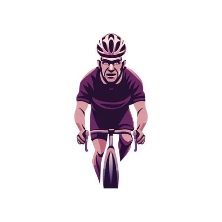 Course de vélo  Illustration