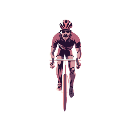 Course de vélo  Illustration