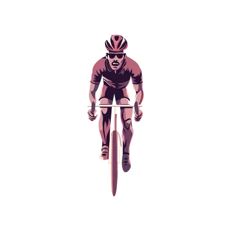 Course de vélo  Illustration