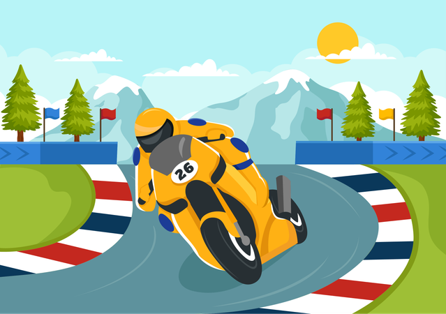 Sport automobile de course  Illustration