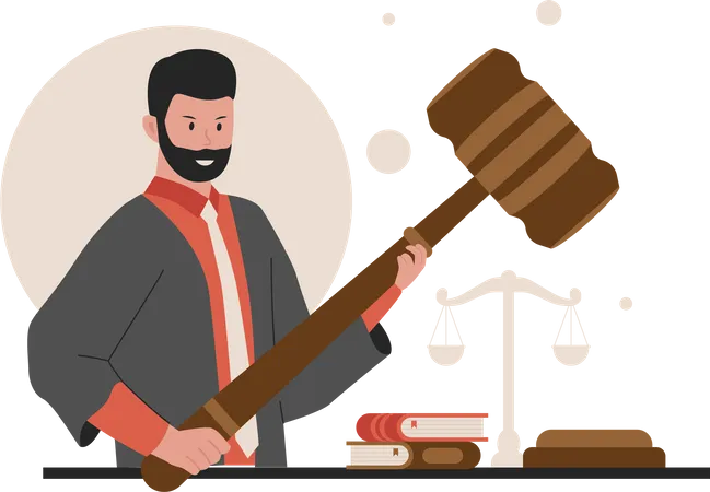 Court judge  Illustration