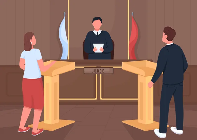Courthouse procedure Illustration