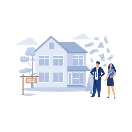 Courtier immobilier  Illustration