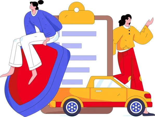 Couverture automobile  Illustration