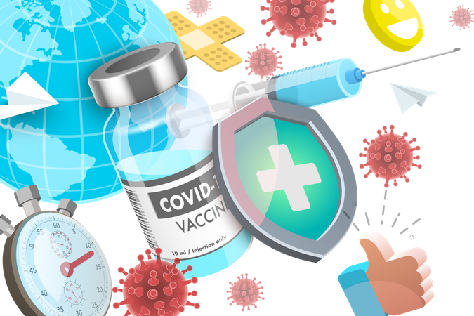 COVID-19 Coronavirus Vaccination  Illustration