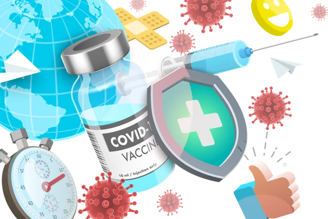 COVID-19 Coronavirus Vaccination  Illustration