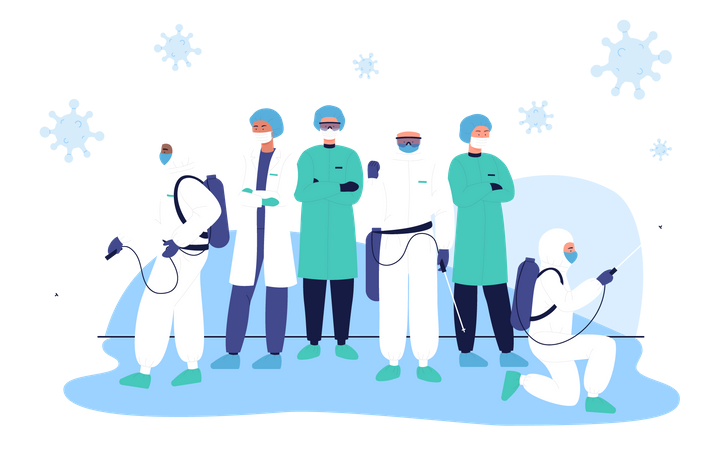 Covid 19 Healthcare workers  Illustration