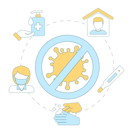 Mesures de prévention covid 19  Illustration