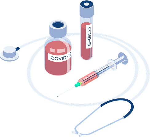 Covid-19 or coronavirus vaccine  Illustration