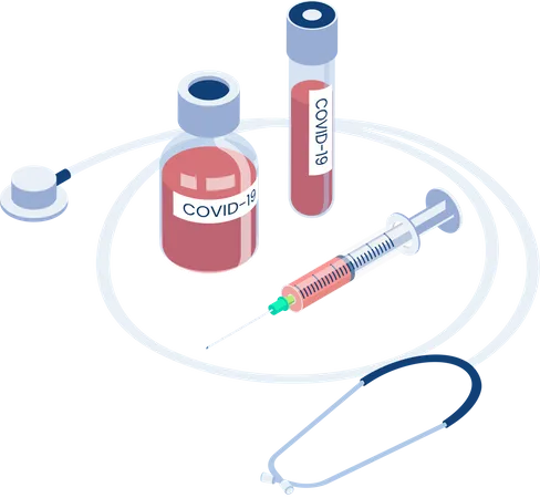 Covid-19 or coronavirus vaccine  Illustration