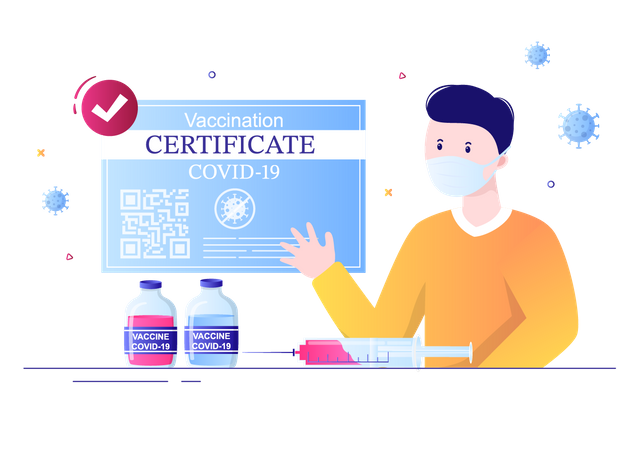 Covid-19 Vaccination Certificate  Illustration