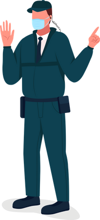 Covid-Sicherheitsbeamter  Illustration