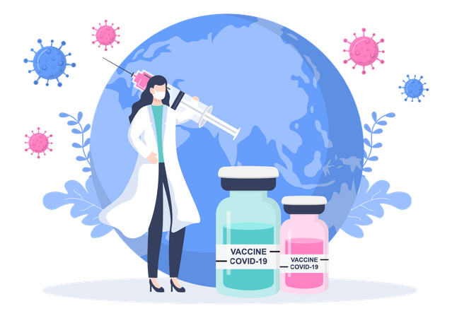 Covid Vaccination  Illustration
