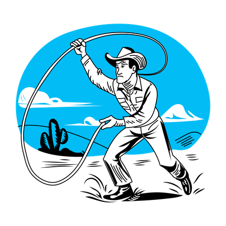 Lasso de cow-boy  Illustration