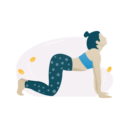 Cow exercise pose  Illustration