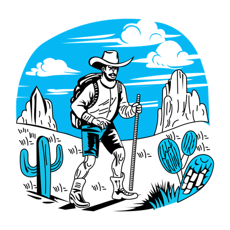 Cowboy-Abenteuer  Illustration