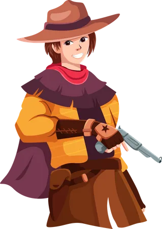 Cowboy Character  Illustration