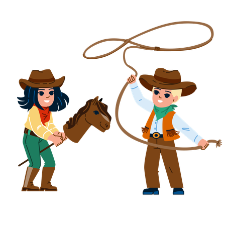 Enfant de cow-boy  Illustration