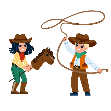 Enfant de cow-boy  Illustration