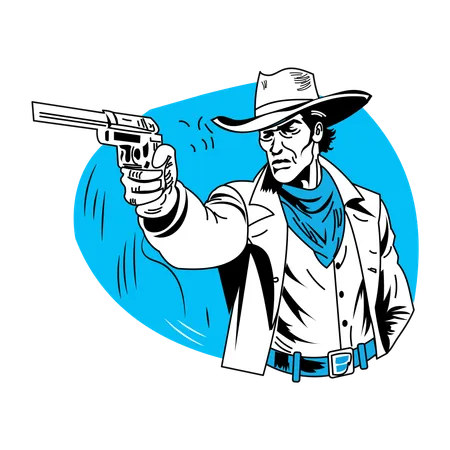 Cowboy Gun  Illustration