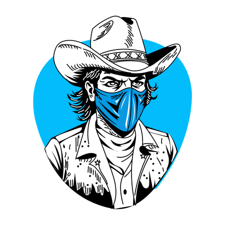 Cowboy Mask  Illustration