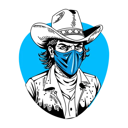 Cowboy Mask  Illustration