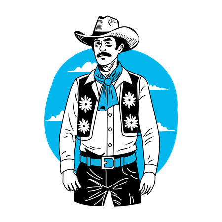 Cowboy-Outfit  Illustration