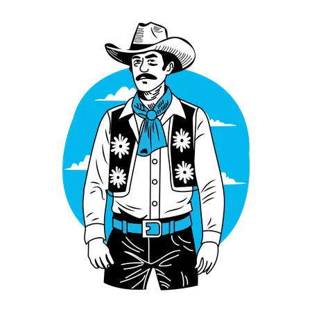 Cowboy-Outfit  Illustration