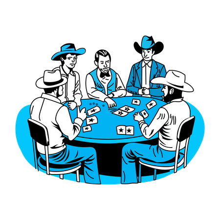 Cowboy Poker  Illustration