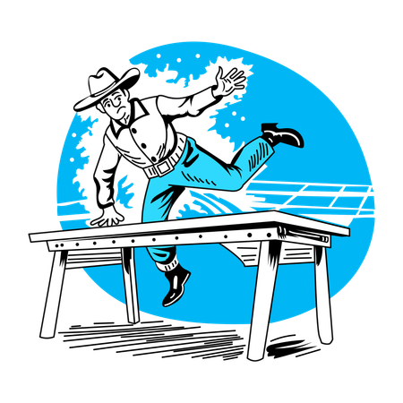 Cowboy Table  Illustration