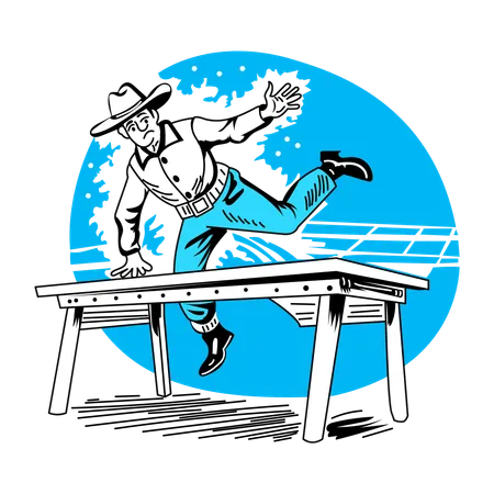 Cowboy Table  Illustration