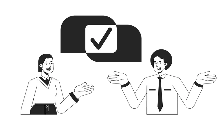 Coworkers collaboration  Illustration