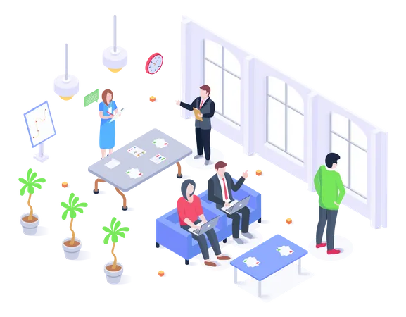 Coworking  Illustration