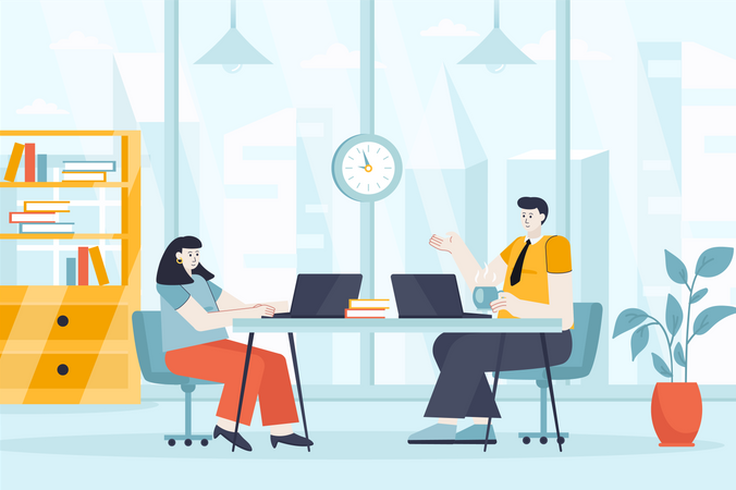 Coworking-Bereich  Illustration