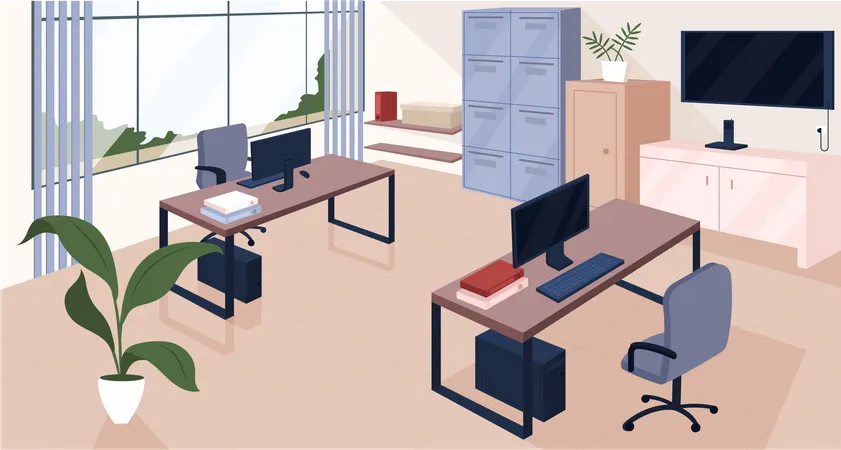 Coworking-Bereich  Illustration