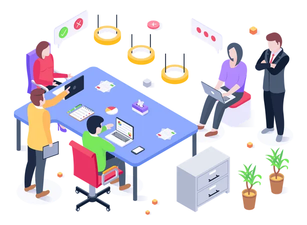 Coworking Space Illustration